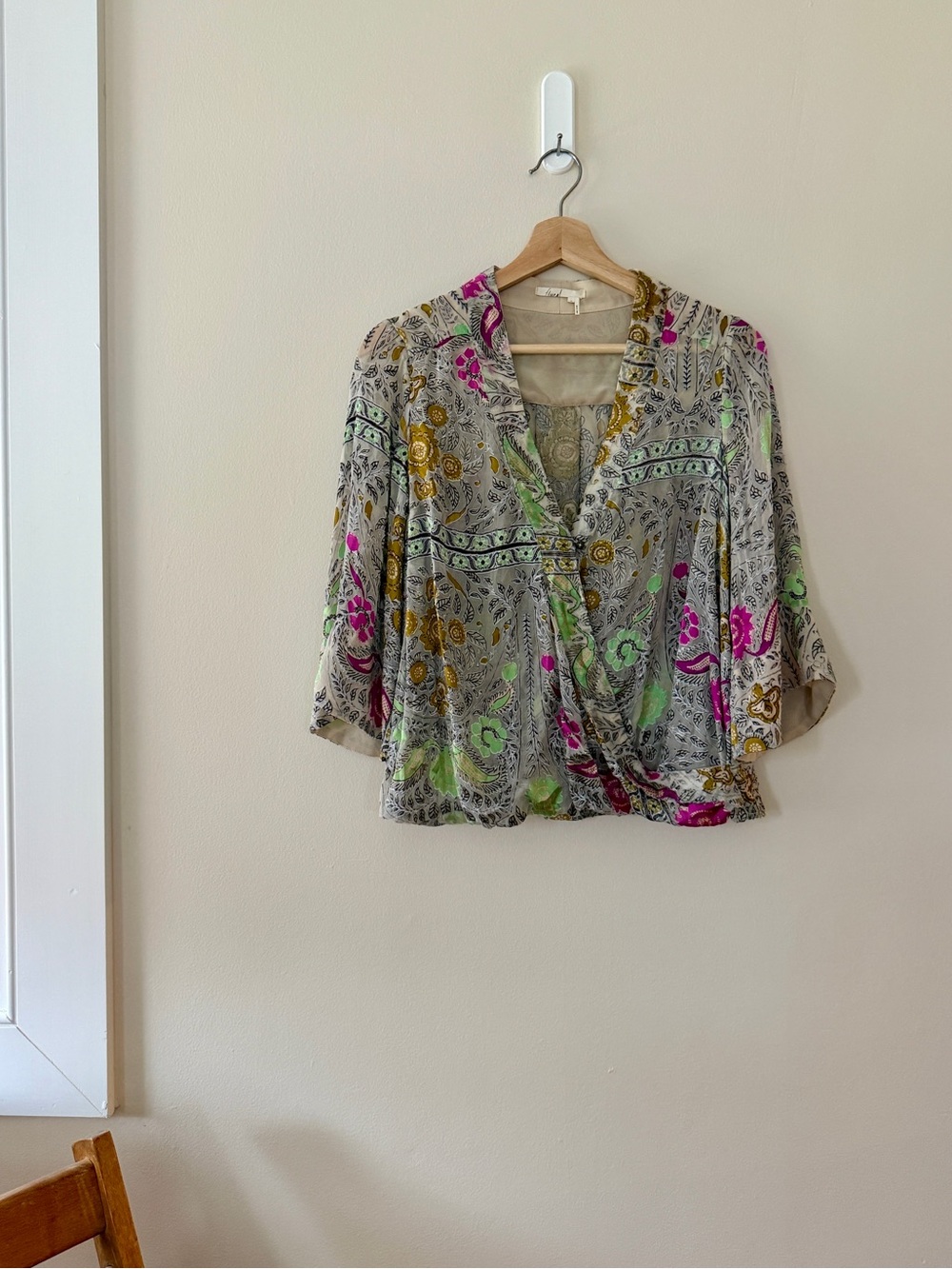 Anthropologie Floreat Flower Paisley Wrap Blouse